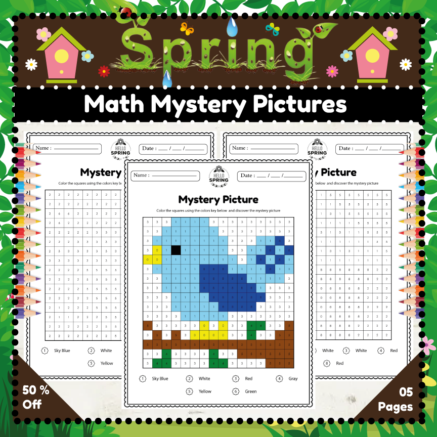 Spring Math Mystery Pictures